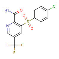 3-(4-chlorobenzenesulfonyl)-5-(trifluoromethyl)pyridine-2-carboxamide