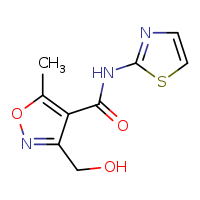 3-(hydroxymethyl)-5-methyl-N-(1,3-thiazol-2-yl)-1,2-oxazole-4-carboxamide
