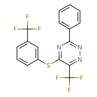 3-phenyl-6-(trifluoromethyl)-5-{[3-(trifluoromethyl)phenyl]sulfanyl}-1,2,4-triazine