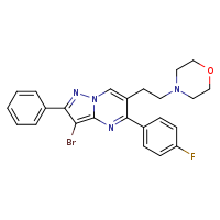 4-{2-[3-bromo-5-(4-fluorophenyl)-2-phenylpyrazolo[1,5-a]pyrimidin-6-yl]ethyl}morpholine