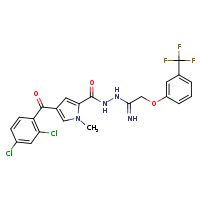 4-(2,4-dichlorobenzoyl)-1-methyl-N'-{2-[3-(trifluoromethyl)phenoxy]ethanimidoyl}pyrrole-2-carbohydrazide