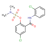 4-chloro-2-[(2-chlorophenyl)carbamoyl]phenyl N,N-dimethylsulfamate