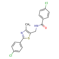 4-chloro-N-{[2-(4-chlorophenyl)-4-methyl-1,3-thiazol-5-yl]methyl}benzamide