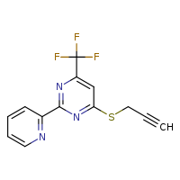 4-(prop-2-yn-1-ylsulfanyl)-2-(pyridin-2-yl)-6-(trifluoromethyl)pyrimidine