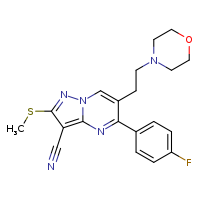 5-(4-fluorophenyl)-2-(methylsulfanyl)-6-[2-(morpholin-4-yl)ethyl]pyrazolo[1,5-a]pyrimidine-3-carbonitrile