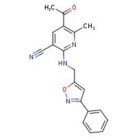 5-acetyl-6-methyl-2-{[(3-phenyl-1,2-oxazol-5-yl)methyl]amino}pyridine-3-carbonitrile