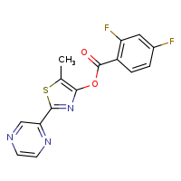 5-methyl-2-(pyrazin-2-yl)-1,3-thiazol-4-yl 2,4-difluorobenzoate