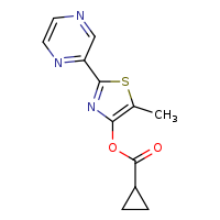 5-methyl-2-(pyrazin-2-yl)-1,3-thiazol-4-yl cyclopropanecarboxylate