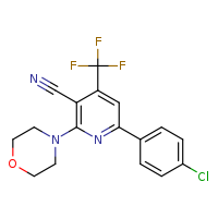 6-(4-chlorophenyl)-2-(morpholin-4-yl)-4-(trifluoromethyl)pyridine-3-carbonitrile