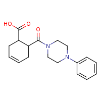 6-(4-phenylpiperazine-1-carbonyl)cyclohex-3-ene-1-carboxylic acid