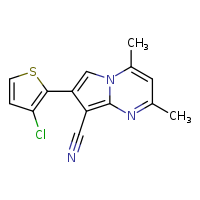 7-(3-chlorothiophen-2-yl)-2,4-dimethylpyrrolo[1,2-a]pyrimidine-8-carbonitrile