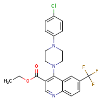 ethyl 4-[4-(4-chlorophenyl)piperazin-1-yl]-6-(trifluoromethyl)quinoline-3-carboxylate