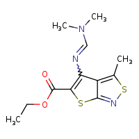 ethyl 4-{[(dimethylamino)methylidene]amino}-3-methylthieno[2,3-c][1,2]thiazole-5-carboxylate