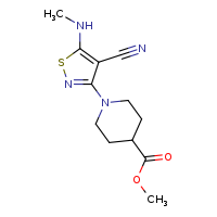 methyl 1-[4-cyano-5-(methylamino)-1,2-thiazol-3-yl]piperidine-4-carboxylate