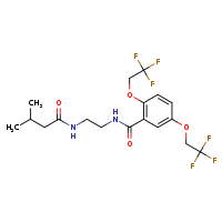 N-(2-{[2,5-bis(2,2,2-trifluoroethoxy)phenyl]formamido}ethyl)-3-methylbutanamide