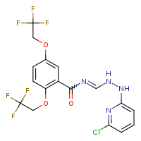 N-{[2-(6-chloropyridin-2-yl)hydrazin-1-yl]methylidene}-2,5-bis(2,2,2-trifluoroethoxy)benzamide