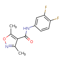 N-(3,4-difluorophenyl)-3,5-dimethyl-1,2-oxazole-4-carboxamide
