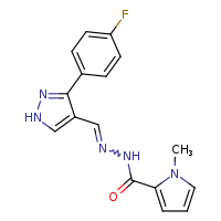 N'-{[3-(4-fluorophenyl)-1H-pyrazol-4-yl]methylidene}-1-methylpyrrole-2-carbohydrazide