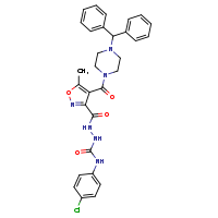 N-{[(4-chlorophenyl)carbamoyl]amino}-4-[4-(diphenylmethyl)piperazine-1-carbonyl]-5-methyl-1,2-oxazole-3-carboxamide