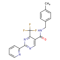N-[(4-methylphenyl)methyl]-2-(pyridin-2-yl)-4-(trifluoromethyl)pyrimidine-5-carboxamide