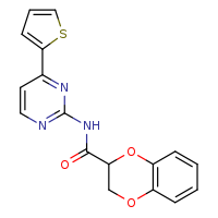 N-[4-(thiophen-2-yl)pyrimidin-2-yl]-2,3-dihydro-1,4-benzodioxine-2-carboxamide