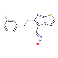 N-[(6-{[(3-chlorophenyl)methyl]sulfanyl}imidazo[2,1-b][1,3]thiazol-5-yl)methylidene]hydroxylamine