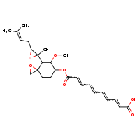 10-({5-methoxy-4-[2-methyl-3-(3-methylbut-2-en-1-yl)oxiran-2-yl]-1-oxaspiro[2.5]octan-6-yl}oxy)-10-oxodeca-2,4,6,8-tetraenoic acid