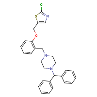 1-({2-[(2-chloro-1,3-thiazol-5-yl)methoxy]phenyl}methyl)-4-(diphenylmethyl)piperazine
