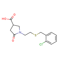 1-(2-{[(2-chlorophenyl)methyl]sulfanyl}ethyl)-5-oxopyrrolidine-3-carboxylic acid