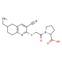 1-{2-[(3-cyano-6-ethyl-5,6,7,8-tetrahydroquinolin-2-yl)sulfanyl]acetyl}pyrrolidine-2-carboxylic acid