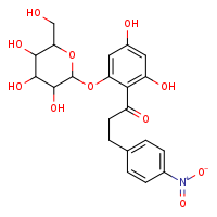 1-(2,4-dihydroxy-6-{[3,4,5-trihydroxy-6-(hydroxymethyl)oxan-2-yl]oxy}phenyl)-3-(4-nitrophenyl)propan-1-one