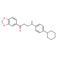 1-(2H-1,3-benzodioxol-5-yl)-3-[(4-cyclohexylphenyl)amino]propan-1-one
