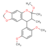 13-(2,5-dimethoxyphenyl)-11-methoxy-11,12-dimethyl-4,6,10-trioxatricyclo[7.4.0.0³,?]trideca-1(9),2,7-triene