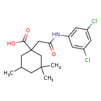 1-{[(3,5-dichlorophenyl)carbamoyl]methyl}-3,3,5-trimethylcyclohexane-1-carboxylic acid