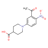 1-(3-acetyl-4-nitrophenyl)piperidine-4-carboxylic acid
