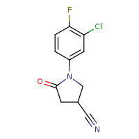 1-(3-chloro-4-fluorophenyl)-5-oxopyrrolidine-3-carbonitrile