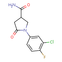1-(3-chloro-4-fluorophenyl)-5-oxopyrrolidine-3-carboxamide