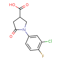 1-(3-chloro-4-fluorophenyl)-5-oxopyrrolidine-3-carboxylic acid