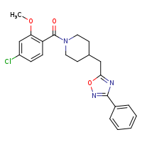 1-(4-chloro-2-methoxybenzoyl)-4-[(3-phenyl-1,2,4-oxadiazol-5-yl)methyl]piperidine