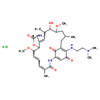 19-{[2-(dimethylamino)ethyl]amino}-13-hydroxy-8,14-dimethoxy-4,10,12,16-tetramethyl-3,20,22-trioxo-2-azabicyclo[16.3.1]docosa-1(21),4,6,10,18-pentaen-9-yl carbamate hydrochloride