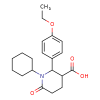 1-cyclohexyl-2-(4-ethoxyphenyl)-6-oxopiperidine-3-carboxylic acid