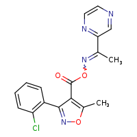 [1-(pyrazin-2-yl)ethylidene]amino 3-(2-chlorophenyl)-5-methyl-1,2-oxazole-4-carboxylate