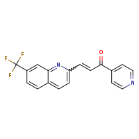1-(pyridin-4-yl)-3-[7-(trifluoromethyl)quinolin-2-yl]prop-2-en-1-one