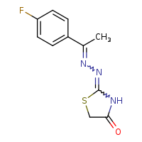 2-{2-[1-(4-fluorophenyl)ethylidene]hydrazin-1-ylidene}-1,3-thiazolidin-4-one