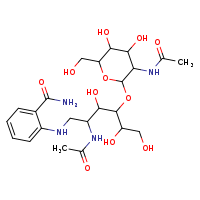 2-[(2-acetamido-4-{[3-acetamido-4,5-dihydroxy-6-(hydroxymethyl)oxan-2-yl]oxy}-3,5,6-trihydroxyhexyl)amino]benzamide