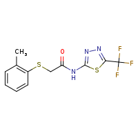 2-[(2-methylphenyl)sulfanyl]-N-[5-(trifluoromethyl)-1,3,4-thiadiazol-2-yl]acetamide