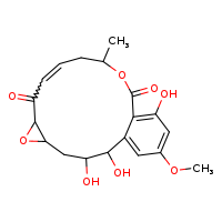 2,3,16-trihydroxy-18-methoxy-12-methyl-6,13-dioxatricyclo[13.4.0.0?,?]nonadeca-1(19),9,15,17-tetraene-8,14-dione