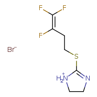 2-[(3,4,4-trifluorobut-3-en-1-yl)sulfanyl]-4,5-dihydro-1H-imidazol-1-ium bromide