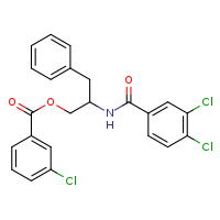 2-[(3,4-dichlorophenyl)formamido]-3-phenylpropyl 3-chlorobenzoate