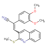 2-(3,4-dimethoxyphenyl)-3-[2-(methylsulfanyl)quinolin-3-yl]prop-2-enenitrile